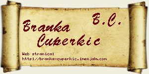 Branka Čuperkić vizit kartica